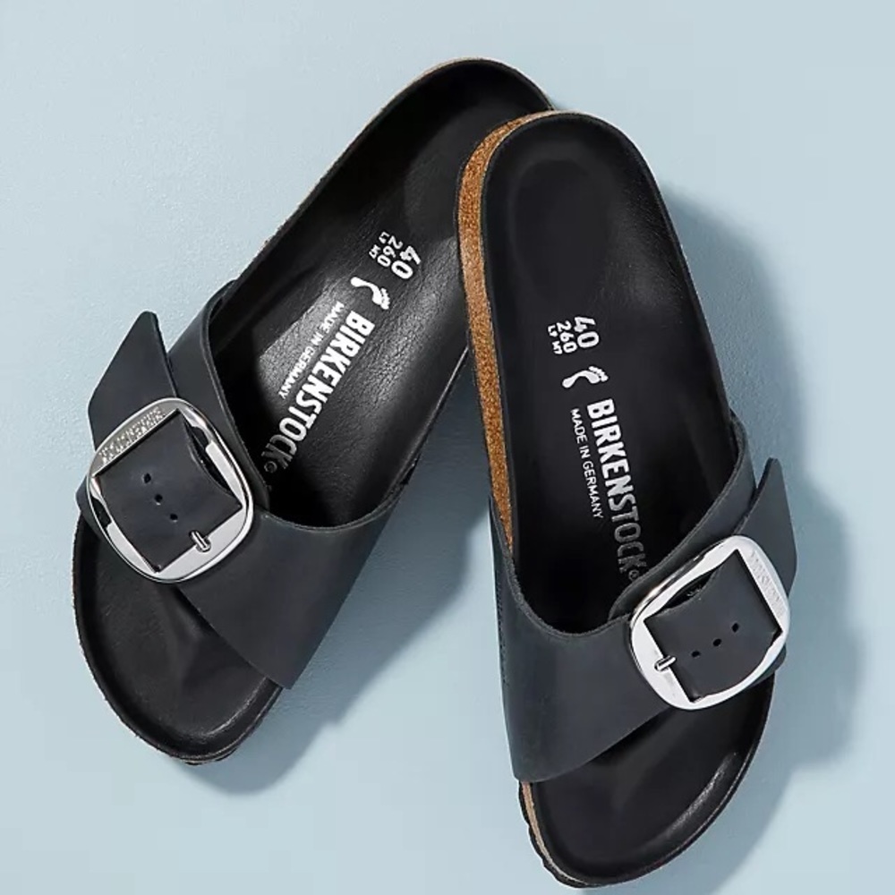 NWT BIRKENSTOCK Big Buckle Madrid Sandals!
